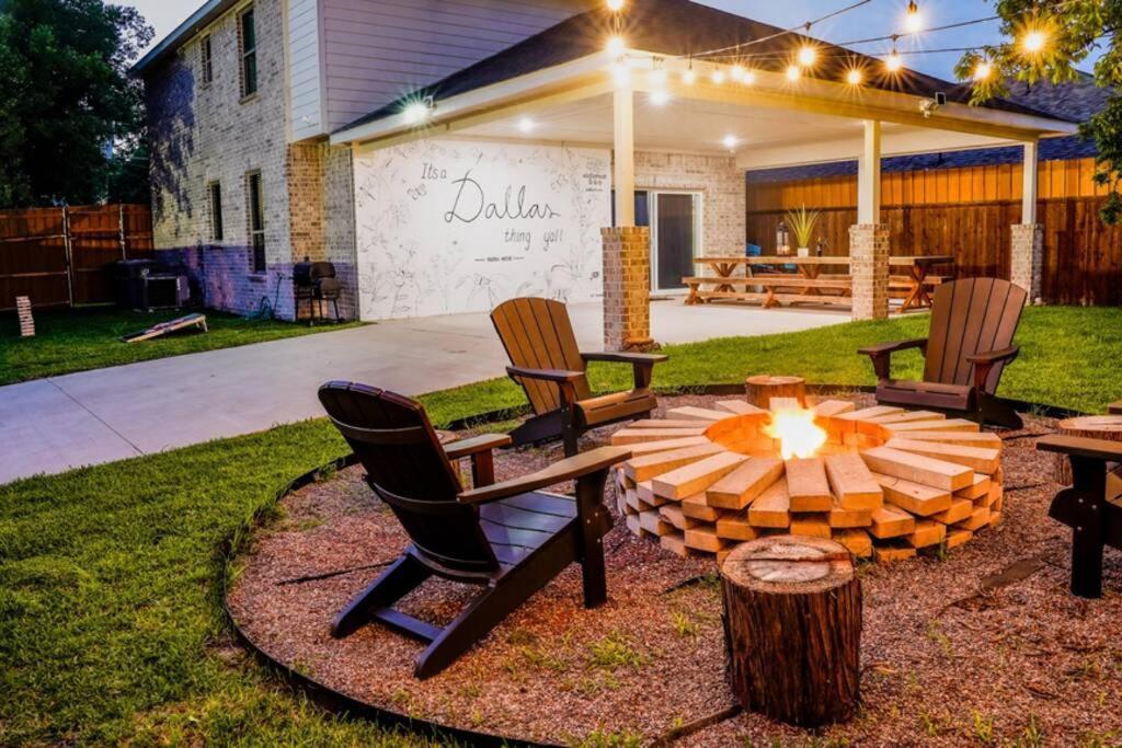 Dallas 4Br Large Yard W Hot Tub , Fire Pit And Basketball Hoop Exterior foto